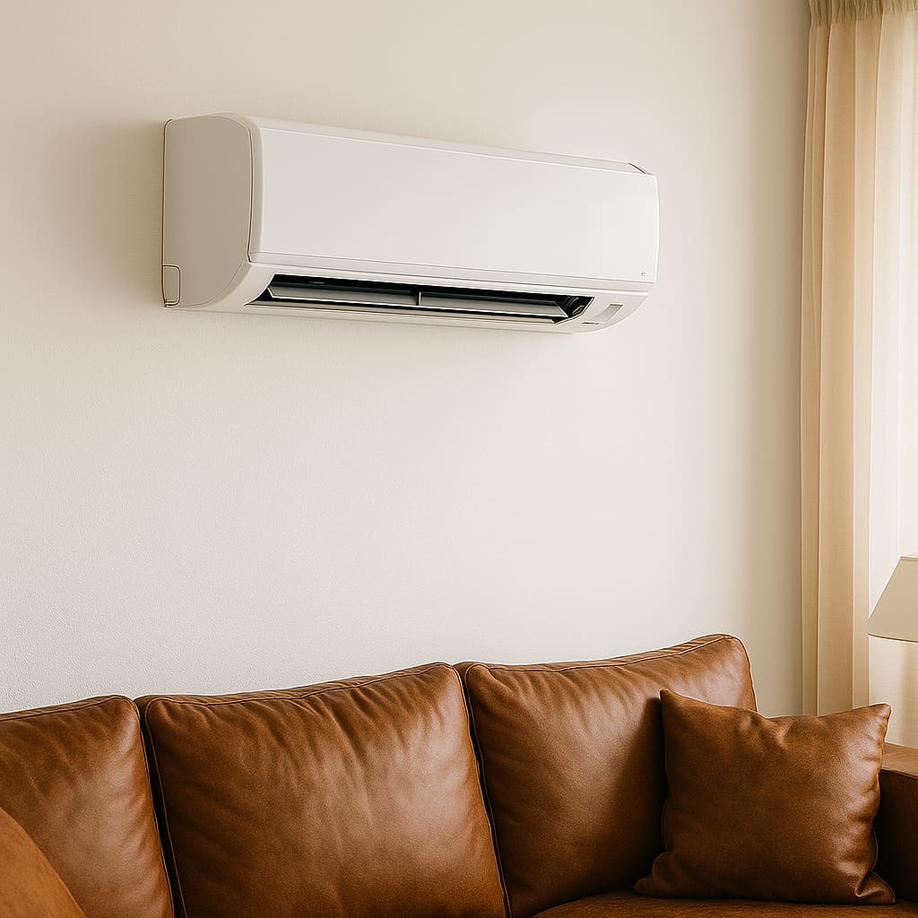 Ambiente residencial climatizado com ar-condicionado AGR