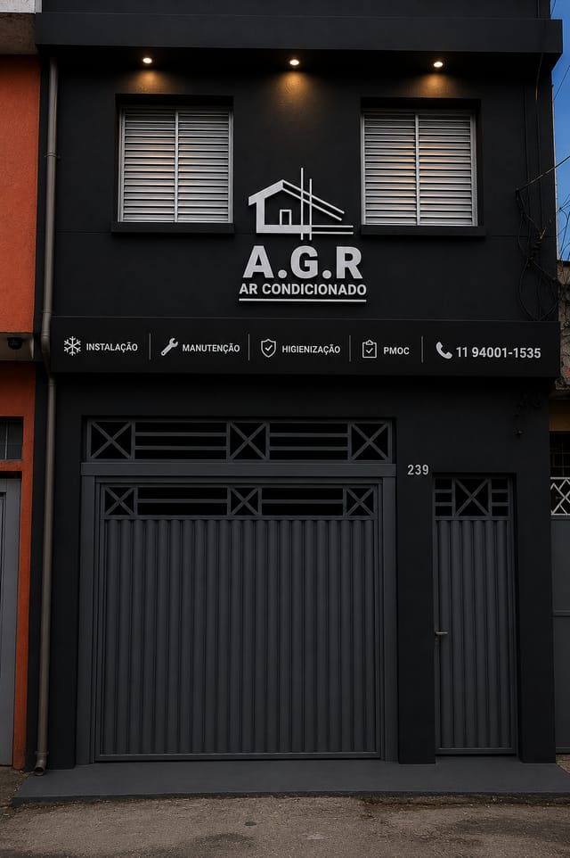 Fachada da sede da AGR Ar Condicionado no Jardim Maringá, São Paulo